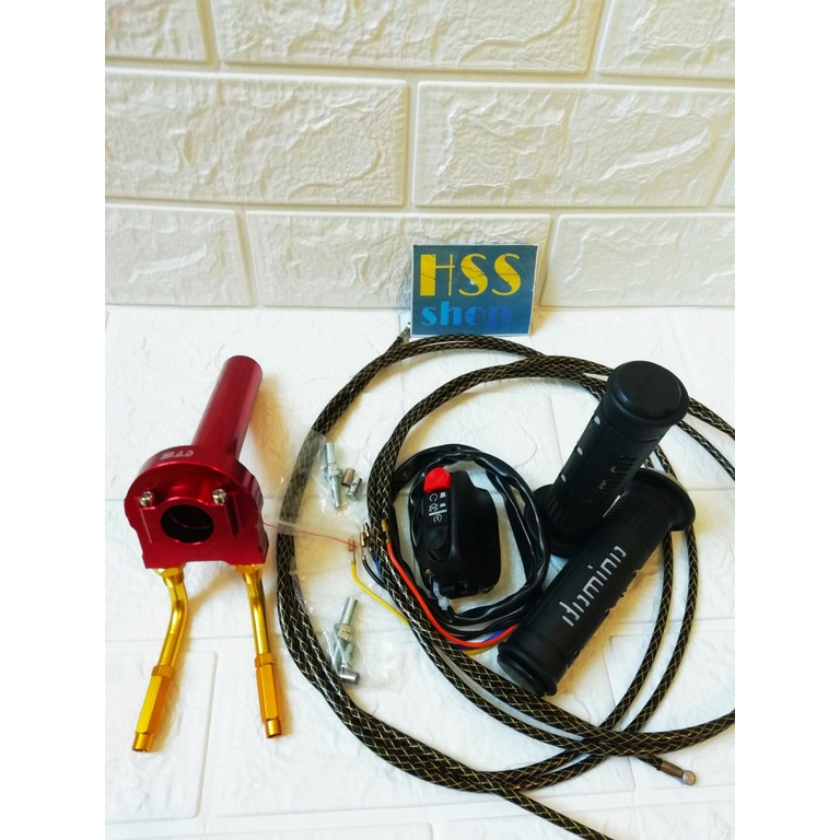 Gas spontan 2 kabel + Handgrip + 2 kabel Gas + Saklar = Vixion, Nmax155, Pcx 150 -160, ADV 150, CB 1