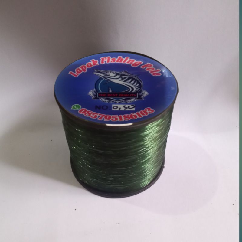 Senar pancing anti keriting kuat - golongan pancing warna hijau lumut ukuran 12lbs/0.30 (6kg)