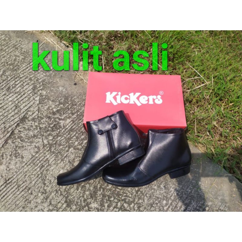 sepatu PDH wanita satpam polwan bahan kulit