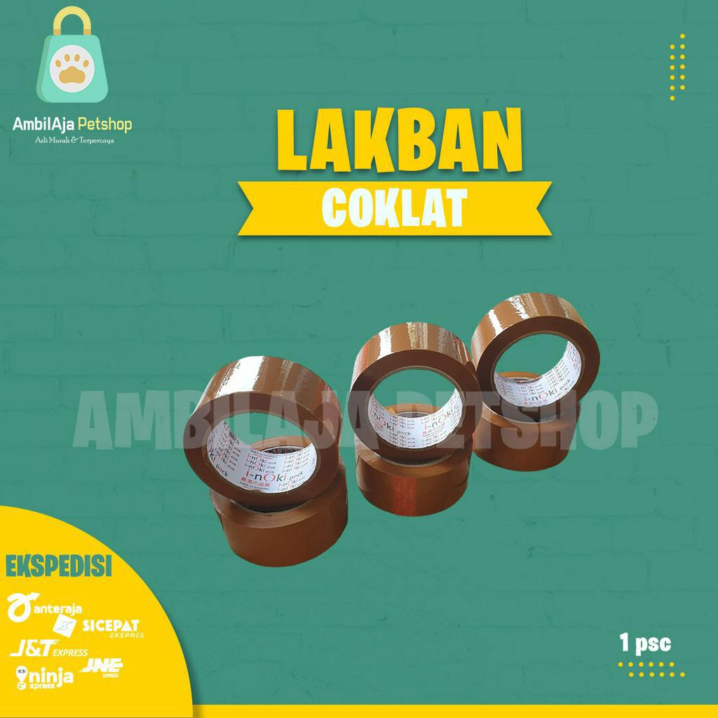 Lakban Coklat dan Bening 100 yard / psc