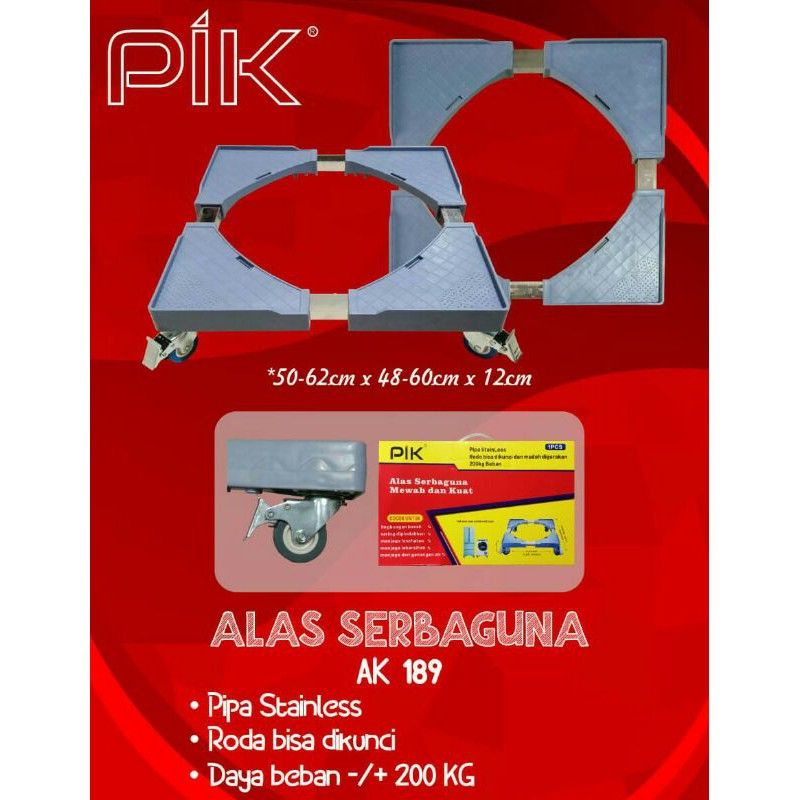 Roda Kaki Kulkas / Mesin Cuci Serbaguna Stainless PIK