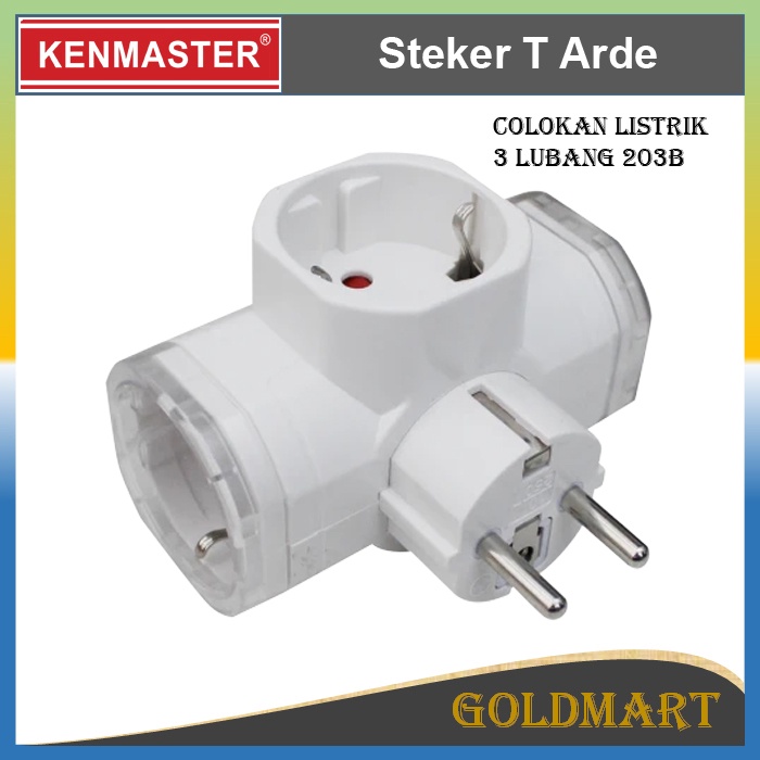 Steker Colokan Listrik 3 Lubang / Kenmaster Plug Adaptor Steker T 203b