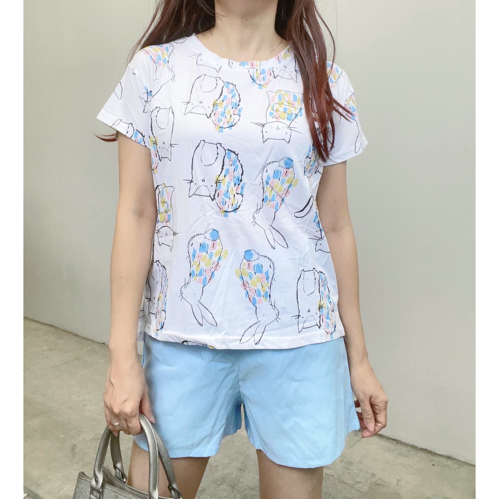 SL274 - Atasan Kaos White Atasan Homey Wanita