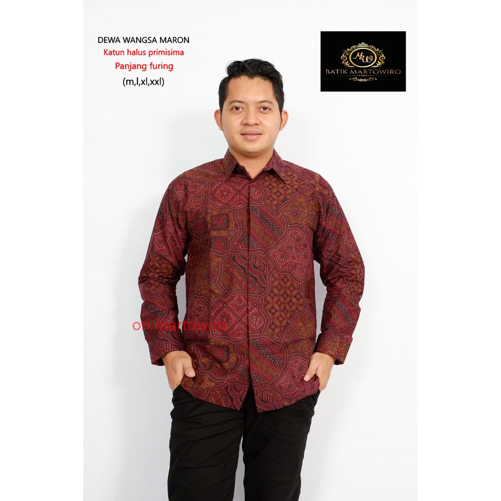 ADA ANAK BATIK MAGENTA FAMILY MARRON kemeja batik pria lengan PANJANG ORIGINAL PENDEK modern PREMIUM