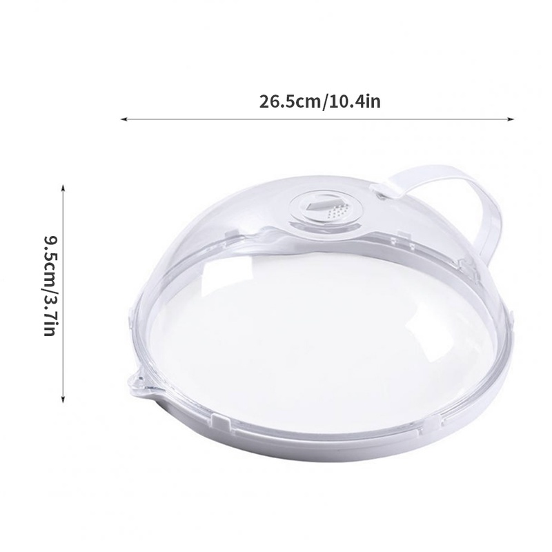 [1 Pc Pack Multifunctional Microwave Oven Food Cover] [Transparent Plastic Anti-Sputtering Reusable Cover With Handle] [Household Heat Resistant Food Lid Adjustable Steam Vents Holes]