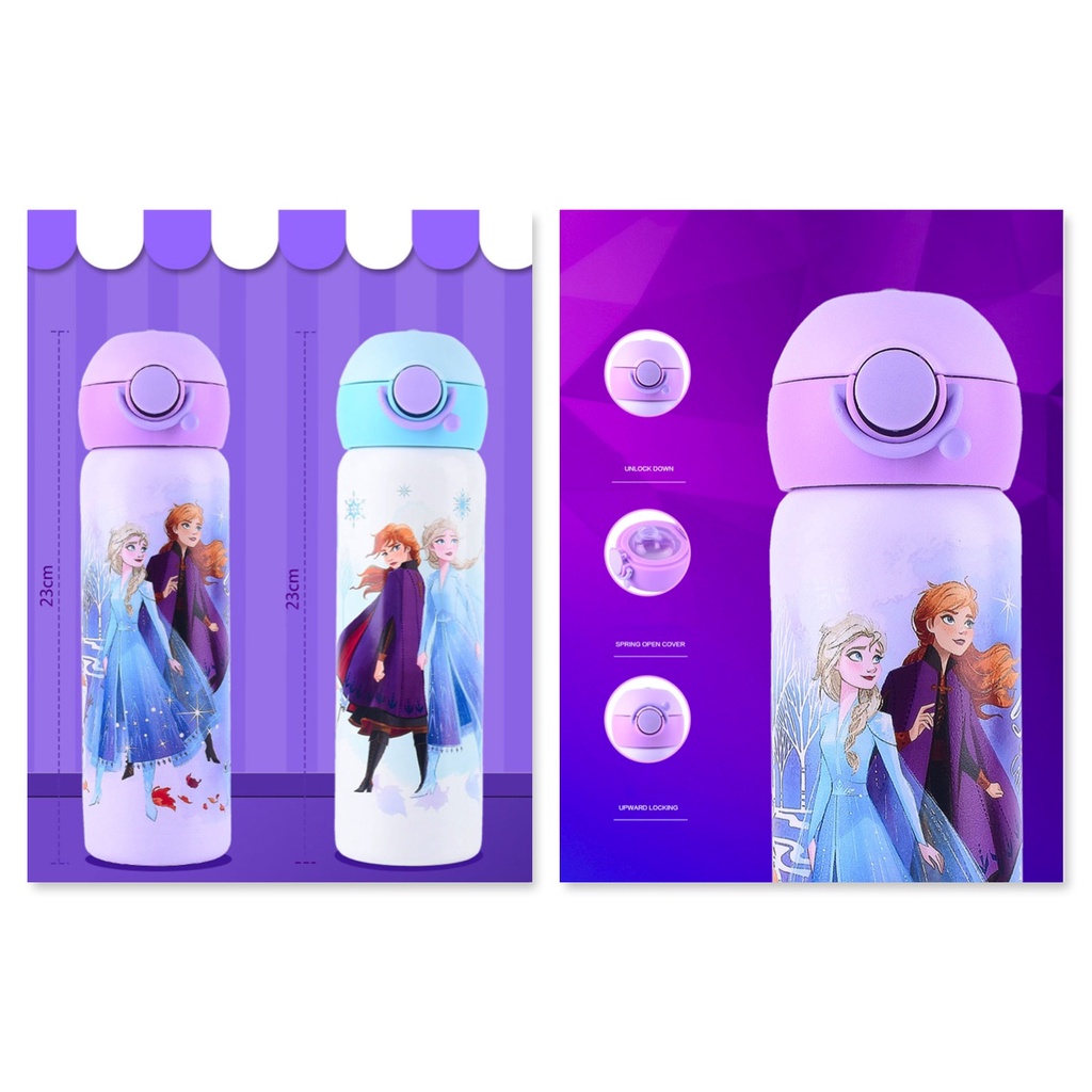 DISNEY FROZEN II BOTOL MINUM THERMOS STAINLESS STEEL ORIGINAL