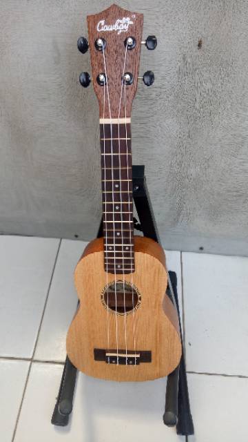 Ukulele Soprano Cowboy  21&quot; free tas dan pick warna natural