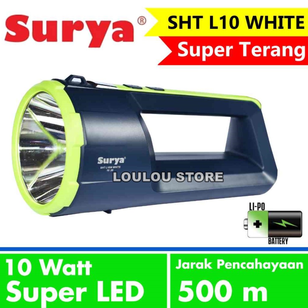 Senter Emergency LED Surya SHT L10W L 10W Senter Surya LED L10W