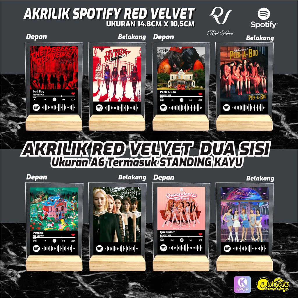 AKRILIK SPOTIFY KPOP / SEVENTEEN / STRAYKIDS / TREASURE / AESPA / RED VELVET / ITZY / TWICE / BLACKPINK / TXT READY STOK