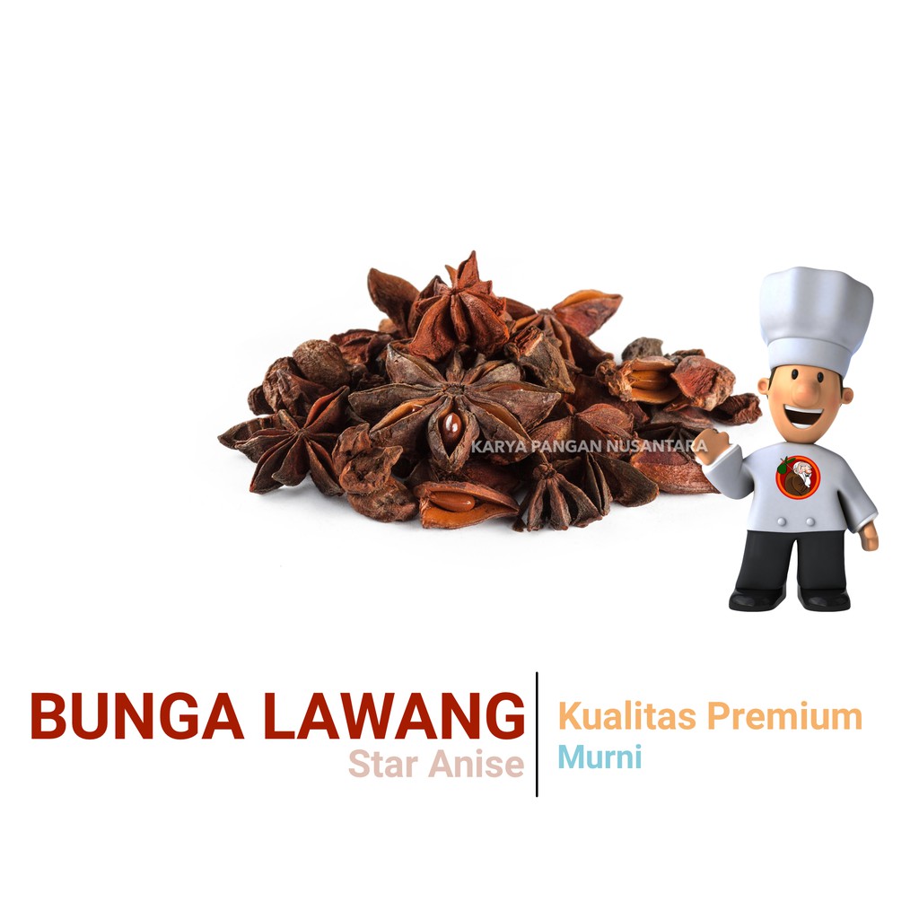 

STAR ANINSE PEKAK BUNGA LAWANG STAR ANISE THINWALL PACK 60 GR