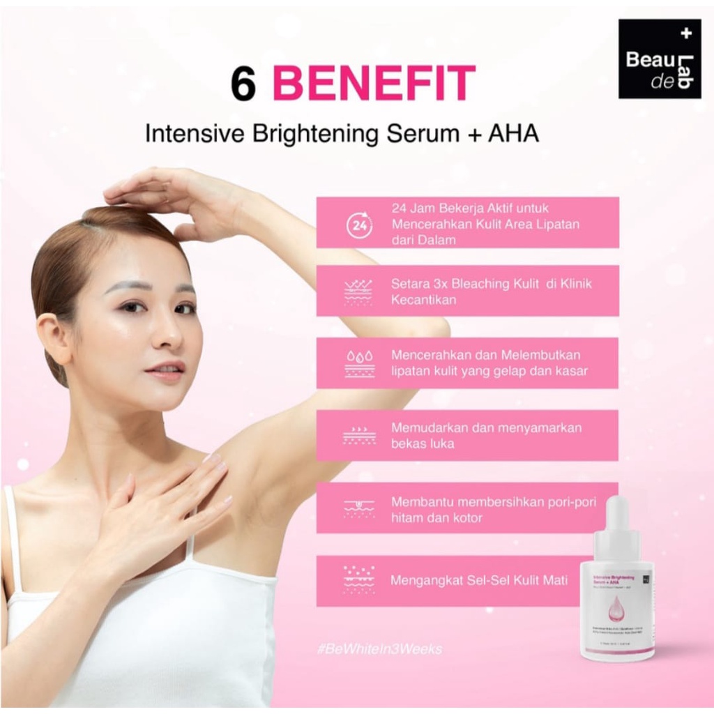 BEAUDELAB UNDERARM BRIGHTENING SERUM AHA / PEMUTIH KETIAK / SELANGKANGAN / AREA GELAP INSTANT