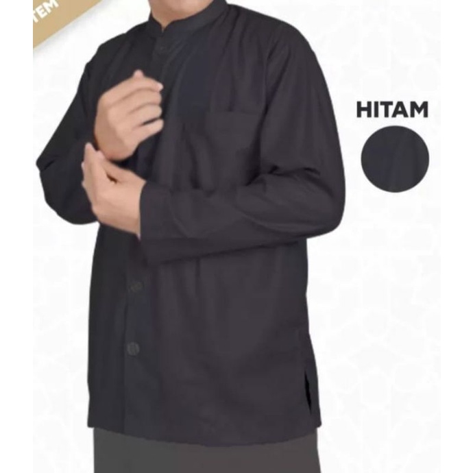 Baju Koko Habaib Premium Hitam Free Tasbih