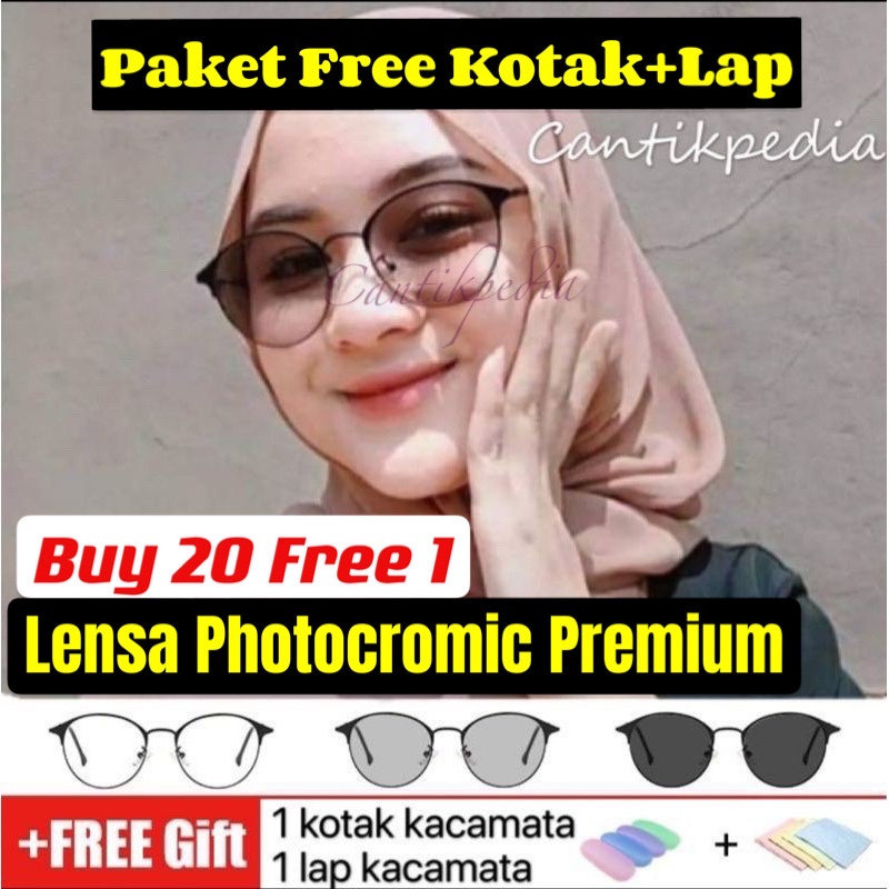 [MURAH LEBAY] KACAMATA PHOTOCROMIC WANITA PHOTOCHROMIC PRIA LENSA 2 1N 1 FRAME PREMIUM ANTI UV 9180