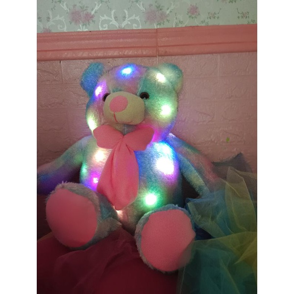 boneka teddy bear rainbow/ beruang rainbow 65cm