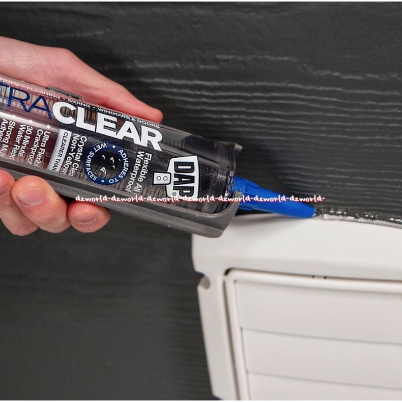 DAP Ultra Clear Flexible 147ml All Purpose Waterproof Sealant Lem Serbaguna Anti Air Tahan Air Warna Bening Transparan Glue Silicon Silikon lem di Air