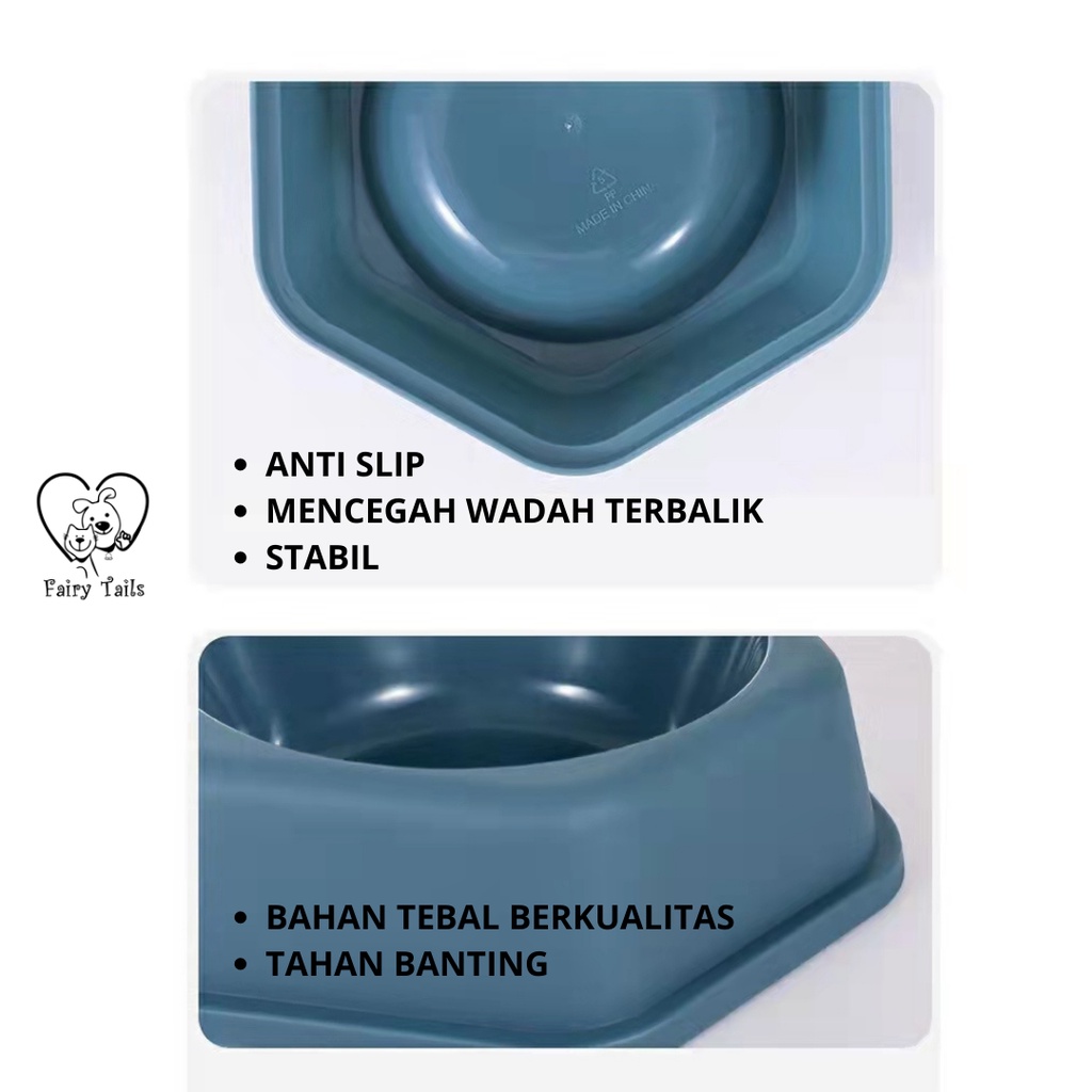 Mangkok Wadah Tempat Makan dan Minum Stainless Steel Anti Tumpah Untuk Kucing dan Anjing | Single Stainless Steel Food Bowl