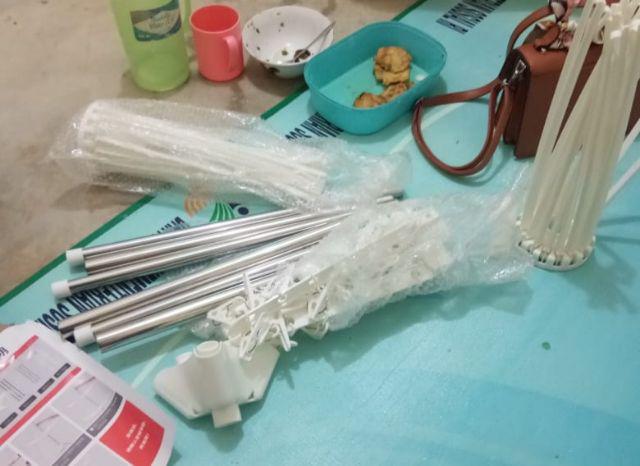 Bos810 Rak Jemuran Baju Lipat Rak Susun Handuk Rak Kaus Kaki