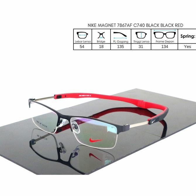 frame kacamata pria sporty nike premium + lensa