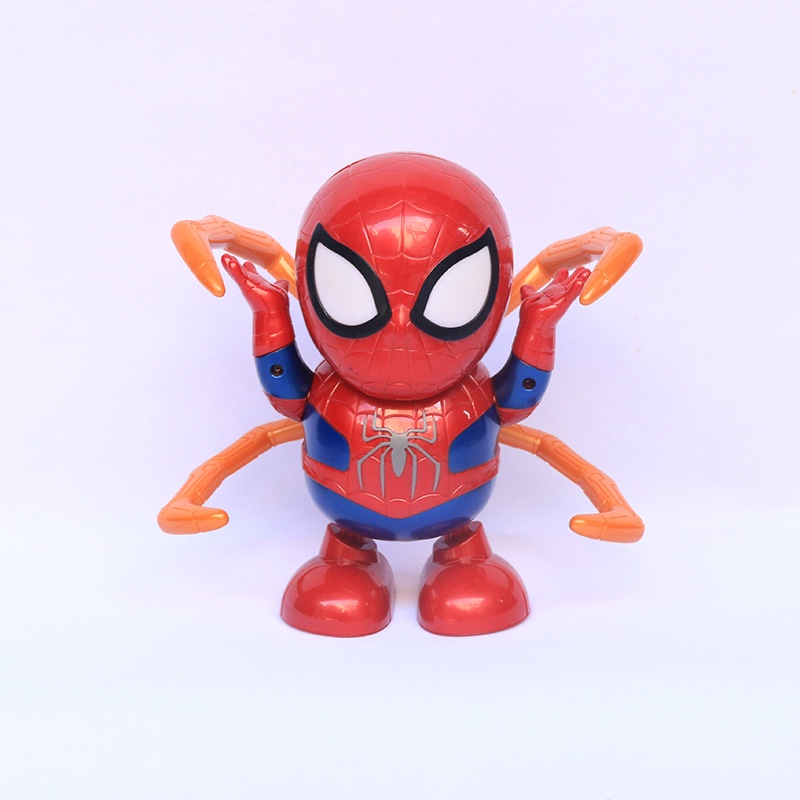 Mainan Robot Marvel Avengers Spiderman Iron Man Elektronik Dengan Lampu LED Dan Musik Untuk Anak