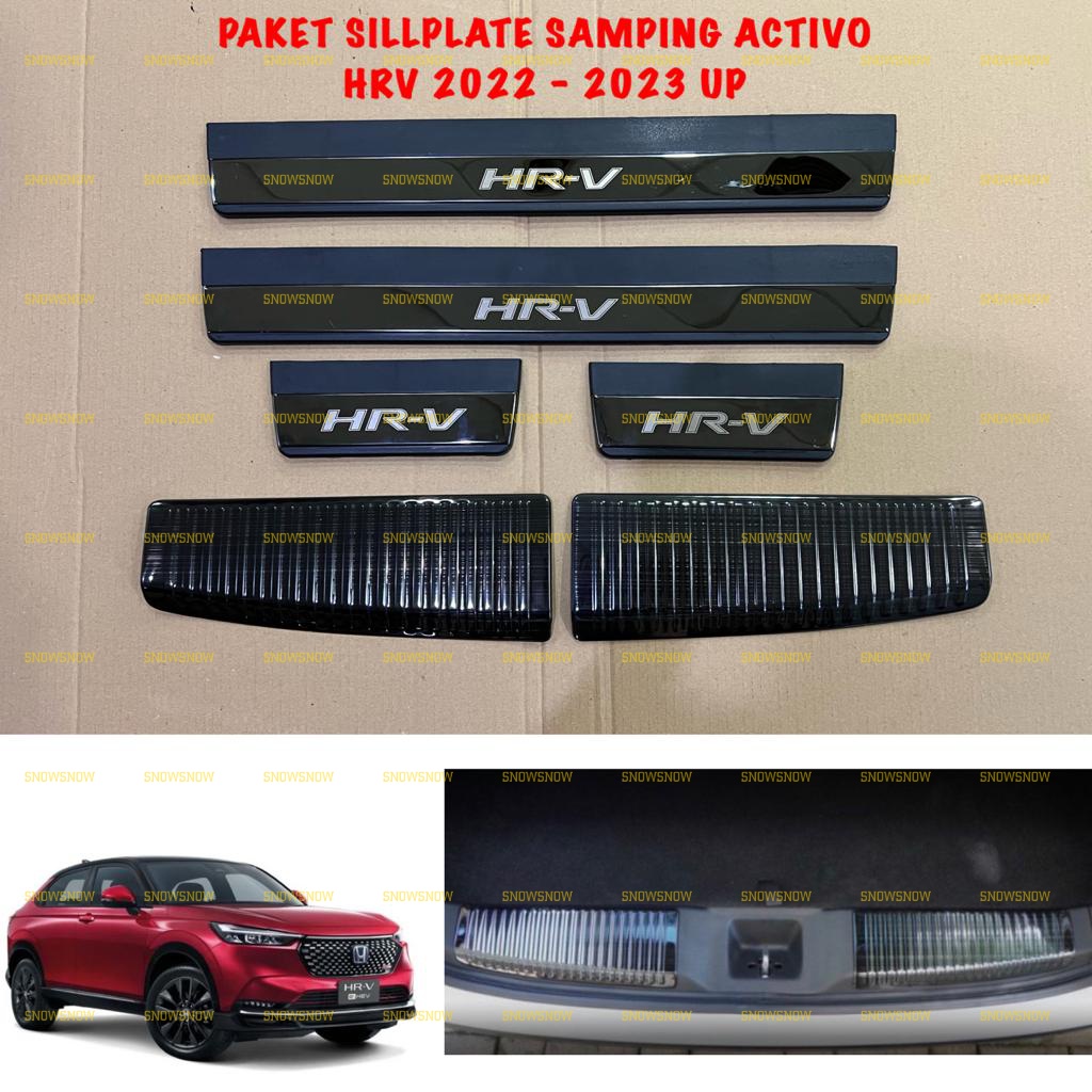 Paket Sillplate Samping Belakang Honda HRV 2022 2023 UP Activo Hitam