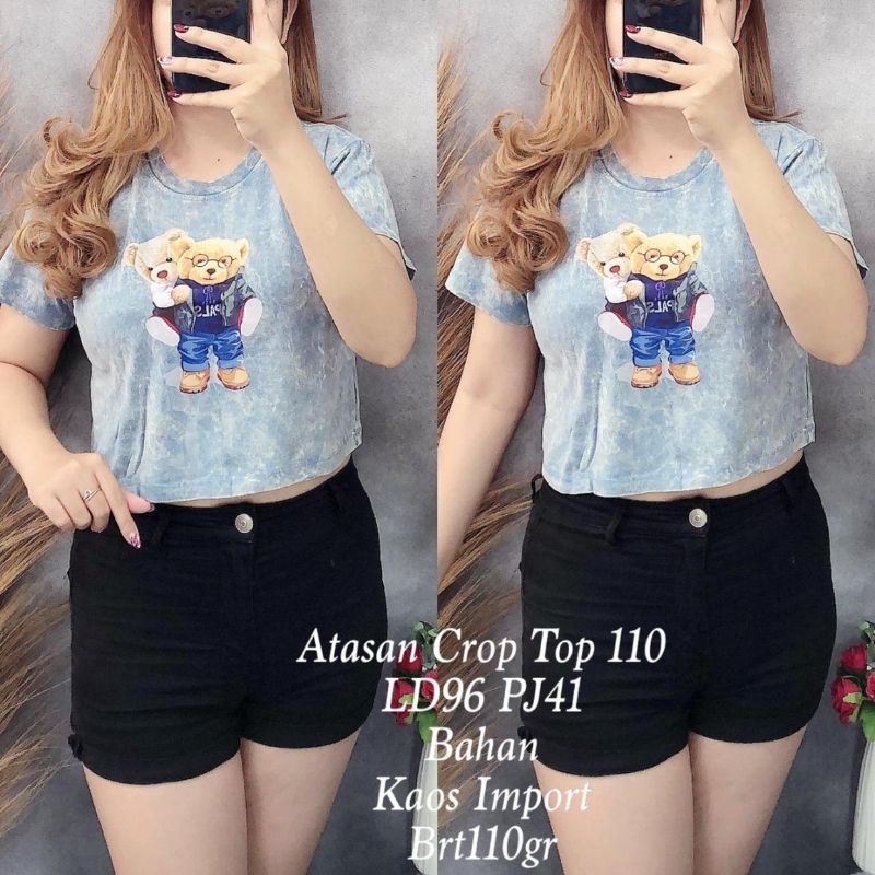 KAOS WANITA / TOP CROP  / ATASAN WANITA CROP BKK