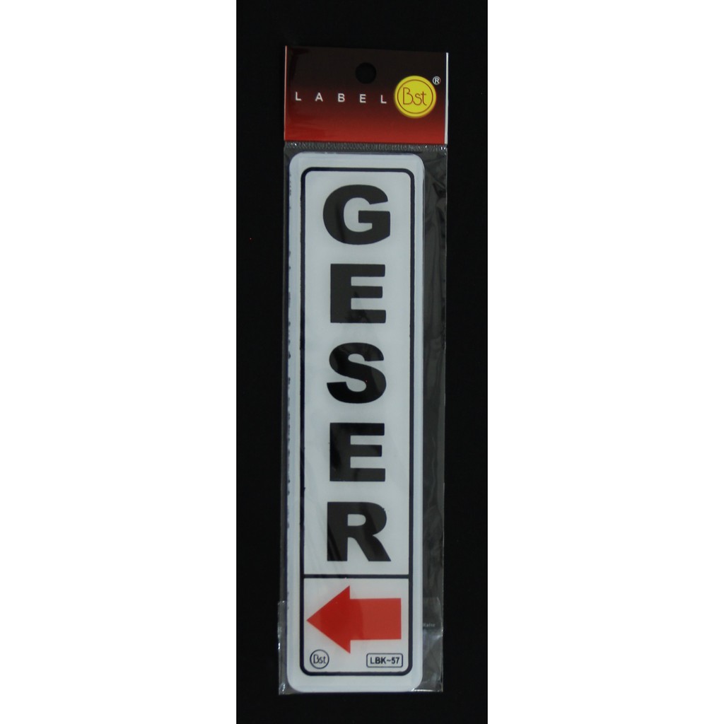 

Label Akrilik Geser Kiri