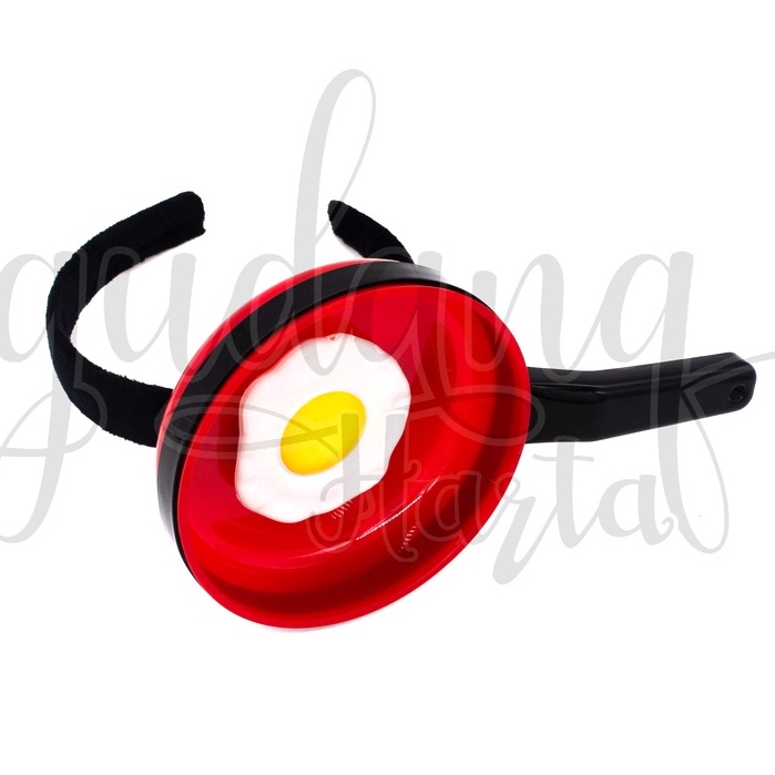 Bando Anak Egg In Pan Bandana Kostum Motif Telur Wajan GH 211134