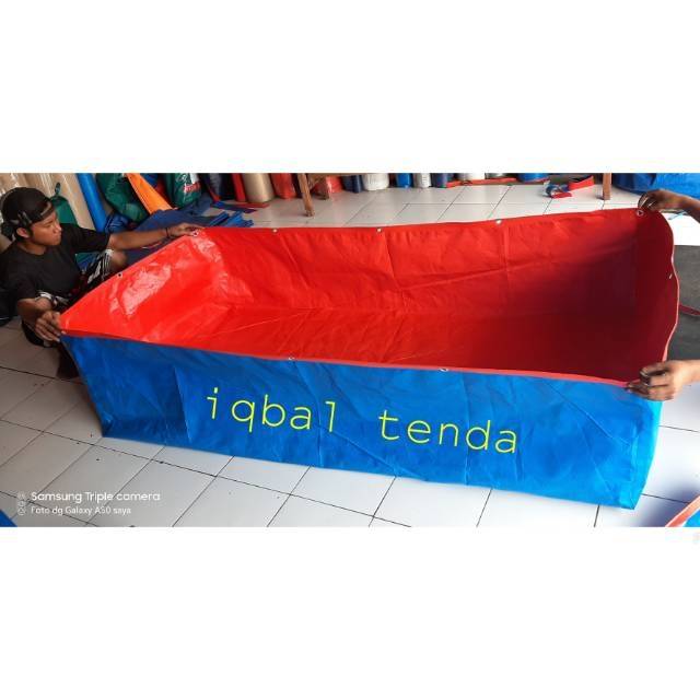 Kolam terpal kotak ukuran 3 x 2 x 50. A12 sakura