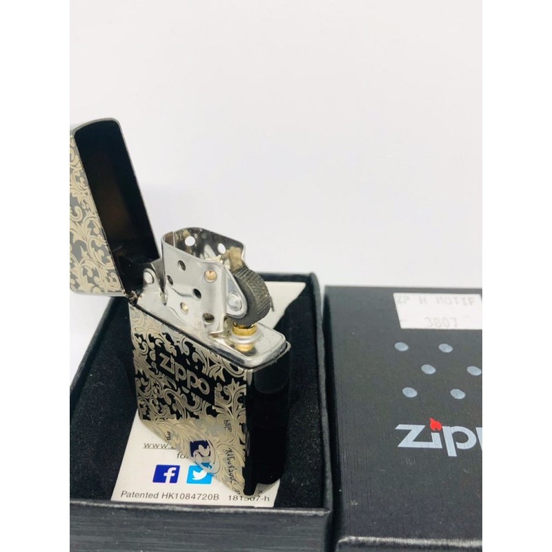 Zippo Black Ice Motif Batik Full Casing Zippo Black ice Motif Premium