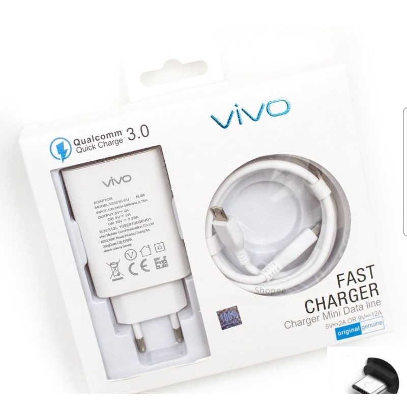 Travel Charger Vivo X30 Q. C 3.0 Support FastCharging Type C &amp; Micro