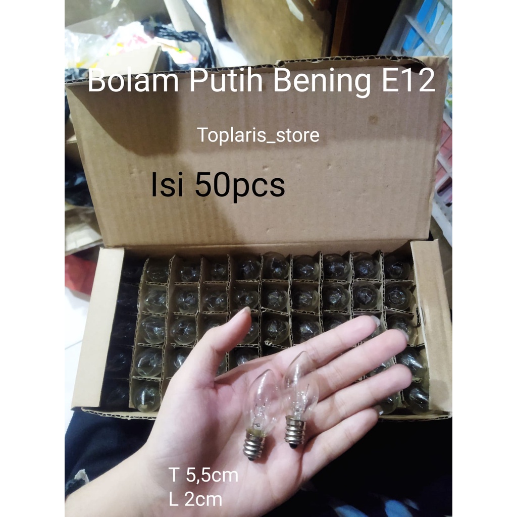 Bolam Bohlam Cabe Putih Bening E12 Grosir