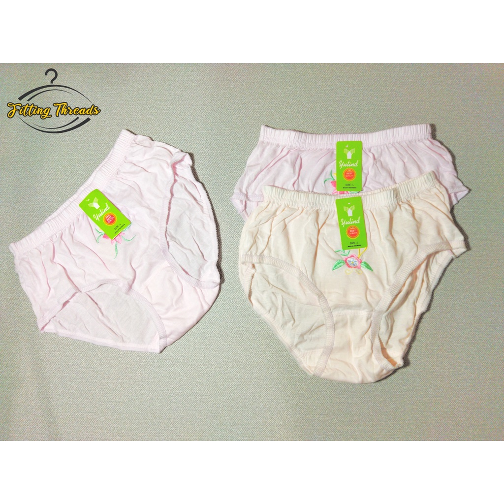 3 Pcs Daleman Celana Dalam Wanita YUTIND  / CD Sempak Cewek Polos YUTIND