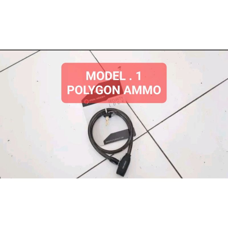 kunci Pengaman Sepeda Merk Polygon Gembok Ammo Power Security Lock Cable Resetable Resettable Nomor 4 Digit Kabel Kolong Spiral Seling Baja Motor Helm Pagar Pintu Rumah Helm Panjang Kuat Awet