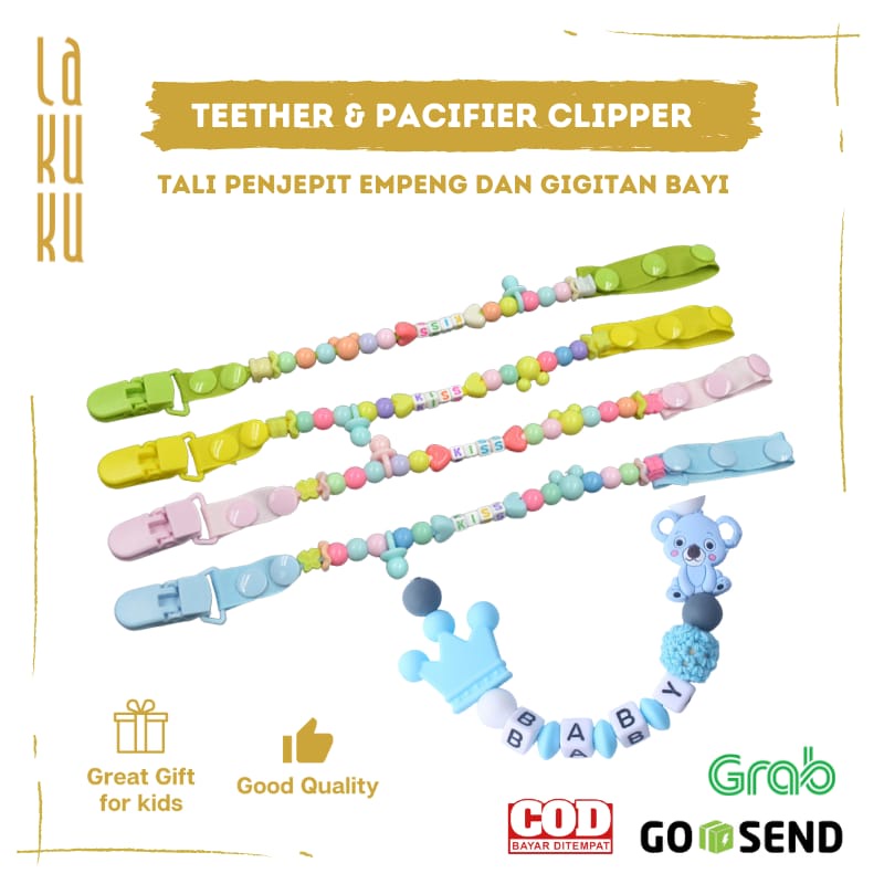 Lakuku - Tali Klip Clipper Pacifier Empeng Teether Pita Bayi