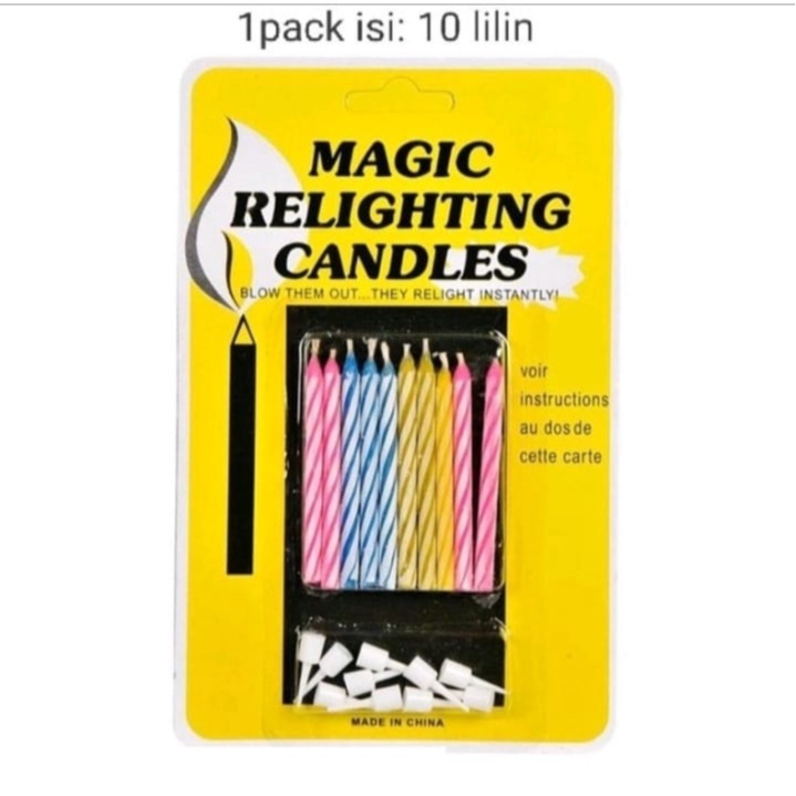 Lilin Magic Candle / Lilin Ulang Tahun Ajaib isi 10pcs