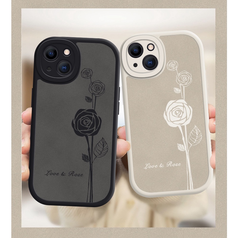 Soft Case Motif Bunga Mawar Untuk iPhone 6 7 8 Plus X XR Xs 11 Pro Max 13 12