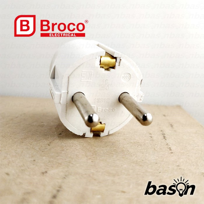 BROCO 13312 STD 2-Pole Plug Sideway 16A 250V Steker L Arde