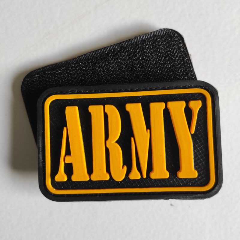 PATCH RUBBER TULISAN ARMY/TEMPELAN LOGO EMBLEM KARET VELCRO