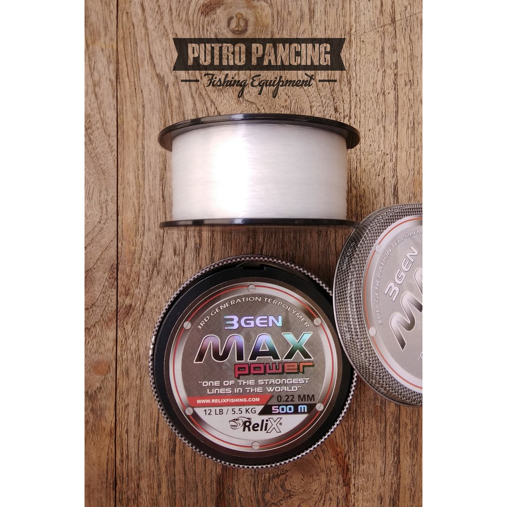 Murah Senar Monoline Relix 3 GEN MAx Power 500m 0.22 Nylon