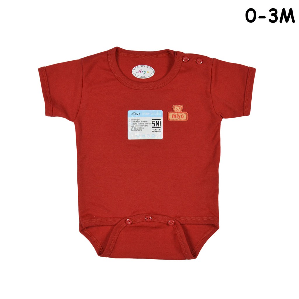 MIYO Baju Kodok Segitiga  Jumper Bayi Baby Merah Newborn 