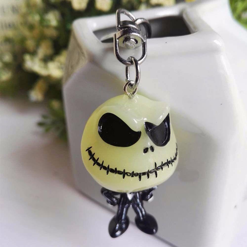 NEEDWAY Gantungan Kunci Kepribadian Hantu Dekorasi Halloween Key Holder Skeleton Keyiing Skull Keychain