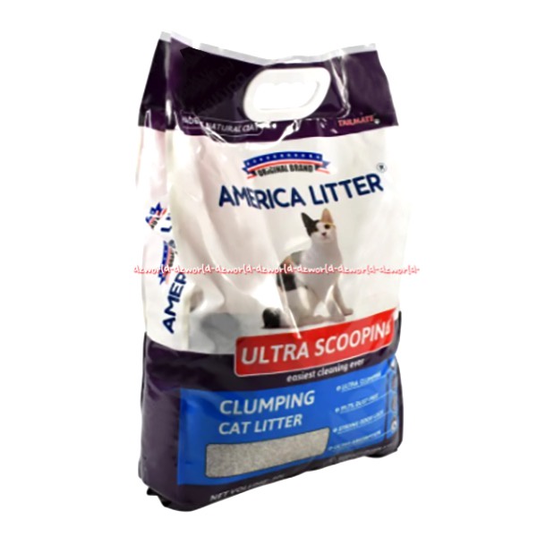 Americalitter Ultra Scooping 10L Clumping Cat Litter Pasir Kucing BAB Daya Serap Tinggi America Litter Strong Odor Lock 10 Liter
