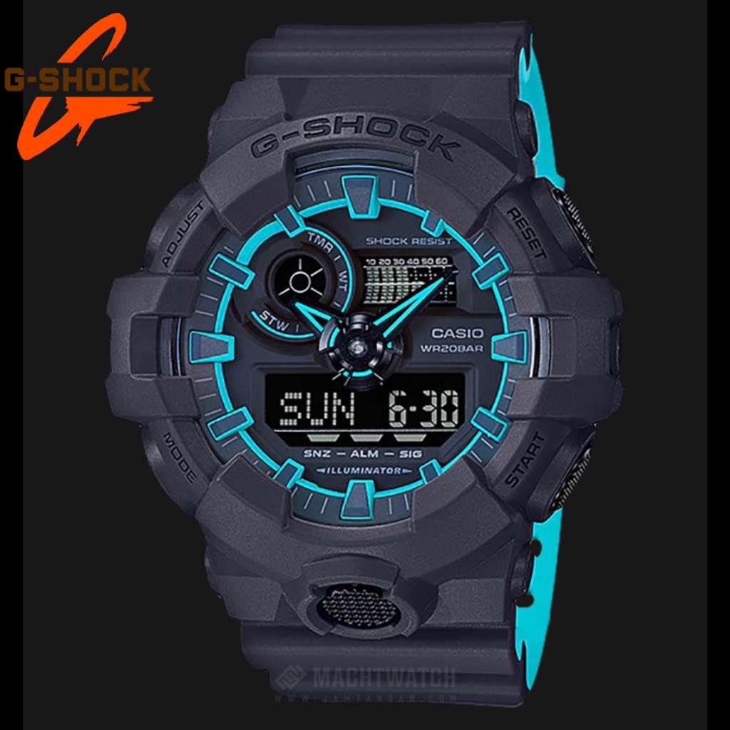 CASIO GSHOCK GA-700 FULLSET DUAL TIME ANALOG-DIGITAL AUTOLIGHT SPECIAL COLOR