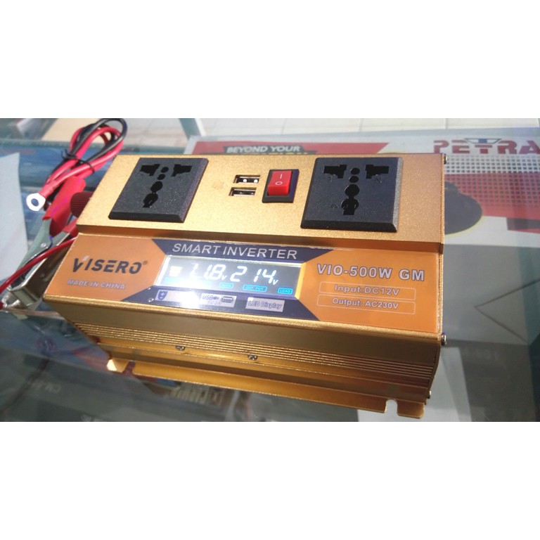 Inverter Perubah Arus Dc(aki)to Ac(rumah) 500 W visero INDICATOR smart