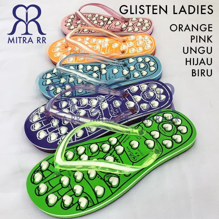 MitraRR Sandal Glisten Paris Ladies Love Sendal Rematik Kesehatan Refleksi Reflexy