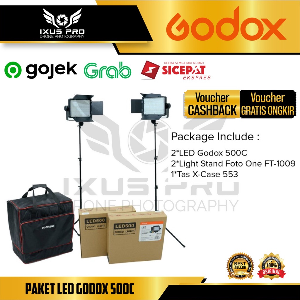 Paket Led Godox 500C with Bag LED 500C 500 C