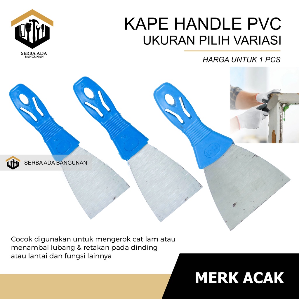 Kape Kerok Stainless Gagang Fiber Kuat Scrap - Weldom Kape Exito/ Scraper Gagang Karet / PVC Berkualitas