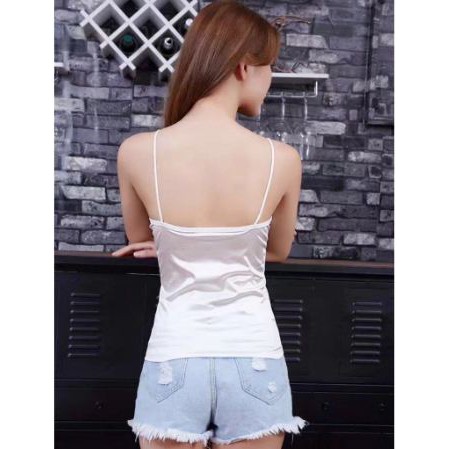 Victoria Tank Top BRA Fashion Wanita Import Pakaian Dalam Tank Top Bahan Satin Stylish 1035 B