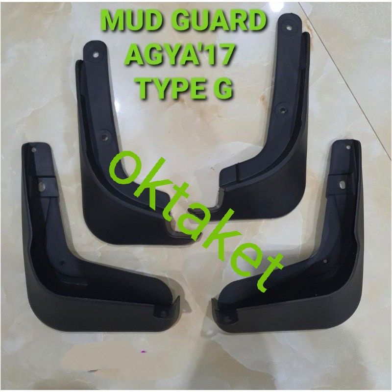 mudguard/ karpet lumpur  Agya 2017-2021 tanpa body kit tipe G