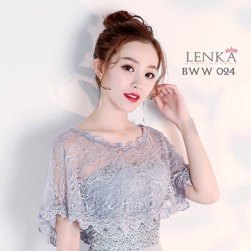 [STOK TERBATAS] BOLERO PENGANTIN MODERN BRIDAL AKSESORIS PESTA SILVER BWW024